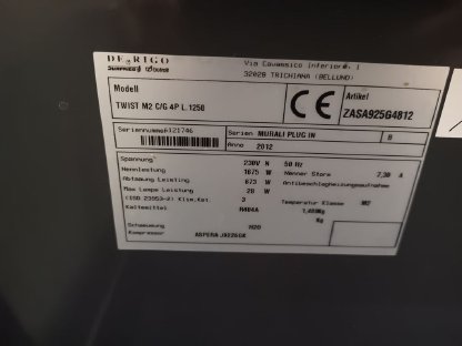 Bild 6:Wandkühlgerät - Kühltheke DE RIGO Twist 1250