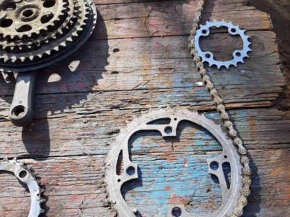 Bild 3:Fahrrad-Kettenräder und Kette