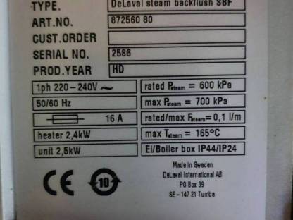 Bild 2:DeLaval VMS Dampf-Zwischendesinfektion