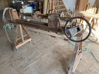 Bild 3:Drechselbank Eigenbau