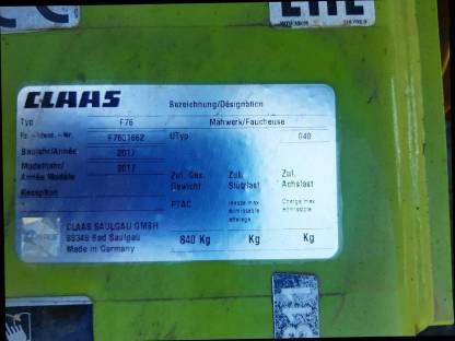 Bild 3:Mähwerk Claas Disco 3150