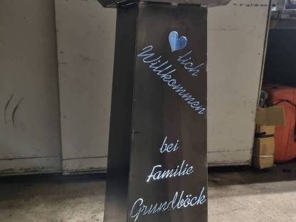 Bild 5:Willkommenssäule, Empfangssäule, Metall Deko individuell