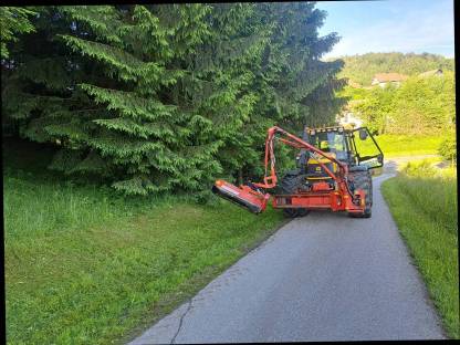 Bild 3:Mulchen von Forststraßen