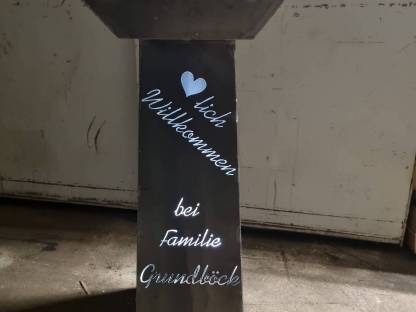 Bild 4:Willkommenssäule, Empfangssäule, Metall Deko individuell