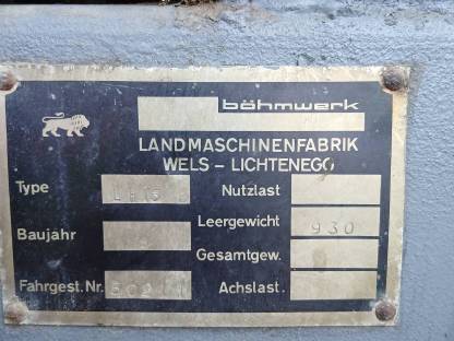 Ladewagen Böhmwerk 15
