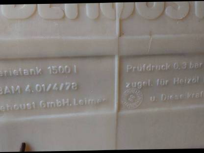 Bild 2:Dieseltank Heizöltank