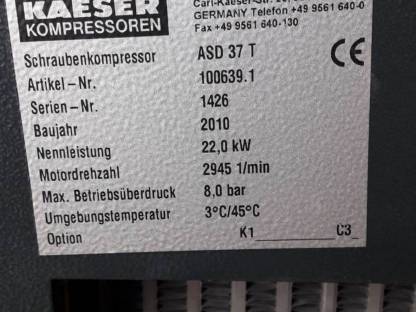 Bild 2:Kompressor Kaeser ASD 37 T