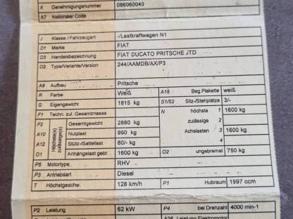 Bild 7:Fiat Ducato Pritsche