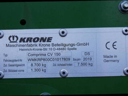 Bild 4:Krone Comprima CV 150 XC Xtreme