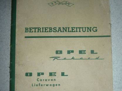 Typenschein, Betriebsanleitung, Ersatzteillisten