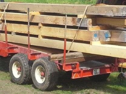 Bild 4:Rungenwagen, Rückewagen, Forstanhänger