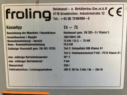Bild 4:Fröling T4 Hackgutheizung 75 kW