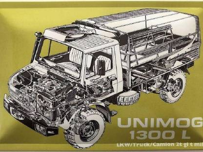 Blechschild 40 x 30 cm Unimog 1300 L