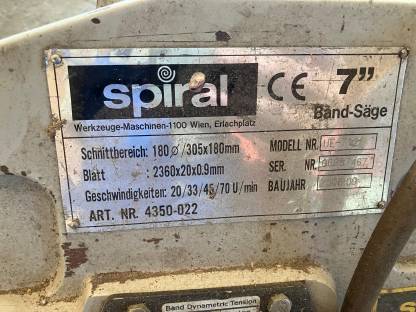 Bild 2:Bandsäge Spiral Modell TLE-275
