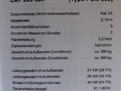 Bild 7:Frontmähwerk Pöttinger 220 Alpin