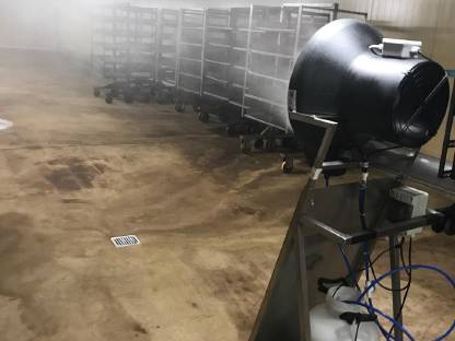 Bild 4:Sprühnebel Stallkühlung, Hallenkühlung, Rauchsysteme