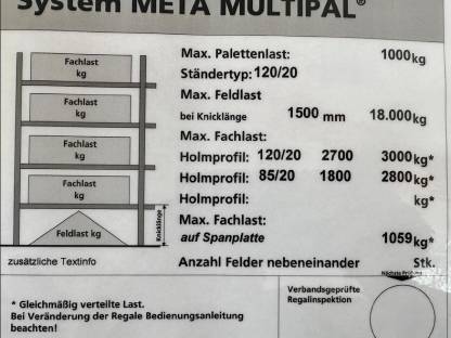 Bild 2:50% vom NP Schwerlastregal Hochregal Palettenregal