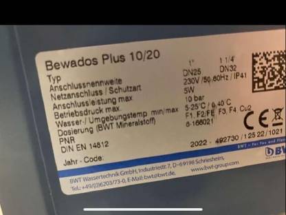 Bild 2:BWT Dosiereinheit Bewados Plus 10/20