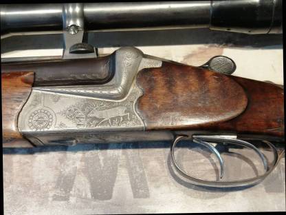 Bild 4:Ferlacher Bockbüchsflinte mit Stahlschrotbeschuss
