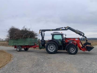 Bild 6:FARMA Forstkran 8,5 m, 3-Punkt mit Flopdown Abstützung CAT 2/3