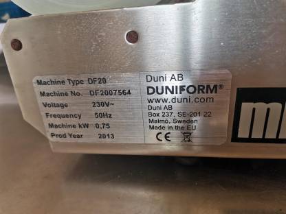 Bild 2:Siegelmaschine, Schalensiegler, Duniform DF 20