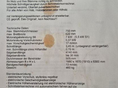 Bild 3:Pilous CTR 750 EV Blockbandsäge