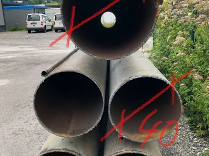 Bild 3:Stahlrohre Durchlassrohre