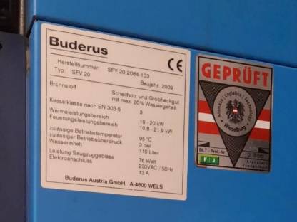 Bild 5:Buderus Holzvergaser 20 kW