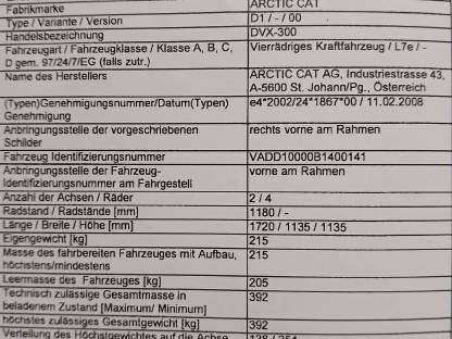 Bild 6:Quad ARCTIC CAT DVX 300