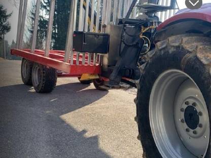 Bild 8:Rungenanhänger/Holzanhänger Palm Kran 675