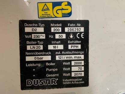 Bild 4:Dusche Baustellendusche Dusar