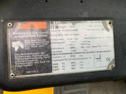 Bild 2:Hyster H5.50XM Dieselstapler – 5,5 t Tragkraft