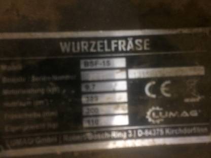 Bild 4:Wurzelstockfräse 15 PS Lumag
