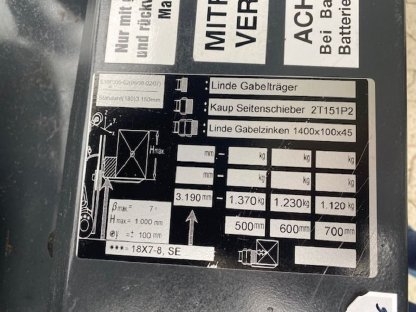 Bild 5:Linde E16P Elektro-Stapler, 1.600 kg, inkl. Seitenschieber