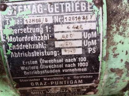 Bild 7:Getriebe-Seilwinde mit Bremse