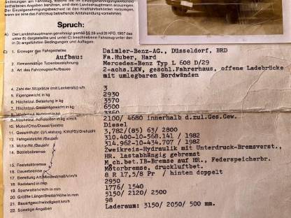 Bild 2:Mercedes Benz LKW L608 D