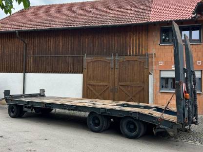Tieflader, Ballenwagen, Plattformanhänger, Müller Mitteltal