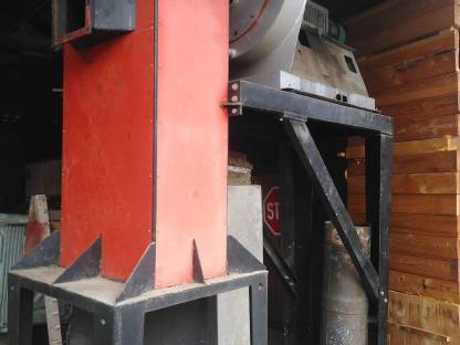 Multizyklon mit Rauchgasventilator
