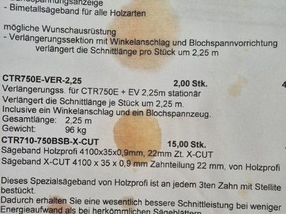 Bild 4:Pilous CTR 750 EV Blockbandsäge