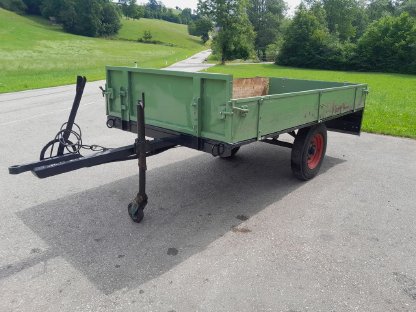 Anhänger für Traktor mit Beleuchtung, 1-achsig, 155x315 cm