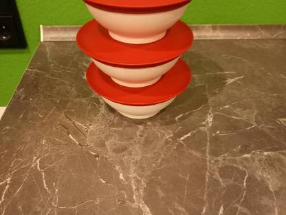 3 Tupperware Alegra Dessert Schüsseln
