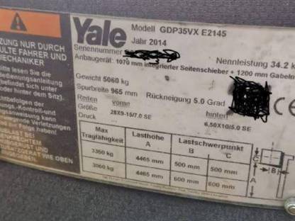 Bild 3:YALE Dieselstapler Veracitor GDP35VX