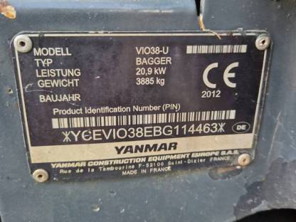 Bild 4:Minibagger Yanmar VIO 38