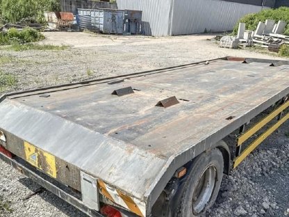 Bild 4:Zweiachsiger Abrollanhänger, Tieflader, Ballenhänger
