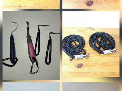 Führstricke, Longe, Hufzange, Hufauskratzer, Putzbox