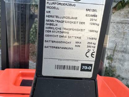 Bild 6:Deichselhochhubwagen Stapler BT SPE125L