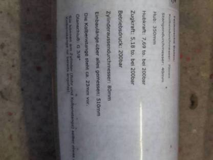 Bild 4:Hydraulikzylinder dw