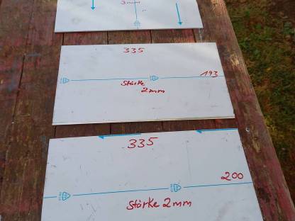 4 Alu Blech Reste 2+3 mm Stärke