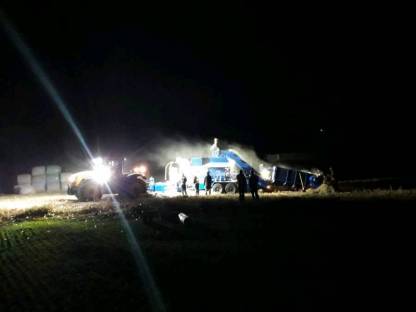 Bild 3:Silomais pressen