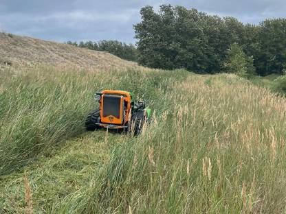 Bild 2:Landschaftspflege, Böschungen mulchen, Mähraupe
